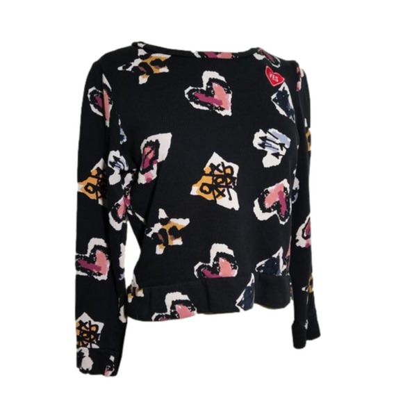 ONLY Cropped Embroidered Graphic Sweatshirt Top XS - Picture 5 of 11